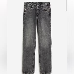 H&M Black Acid Wash Straight Leg Jeans